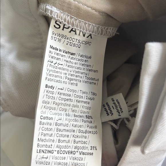 SPANX PETITE Women's Classic White Pants Stretch Twill - Picture 5 of 9